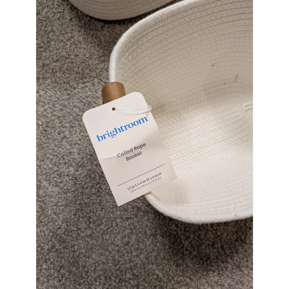 Target Brightroom Wicker / Woven / Coiled Rope Basket Lot Of 4 NWT - Picture 11 of 11